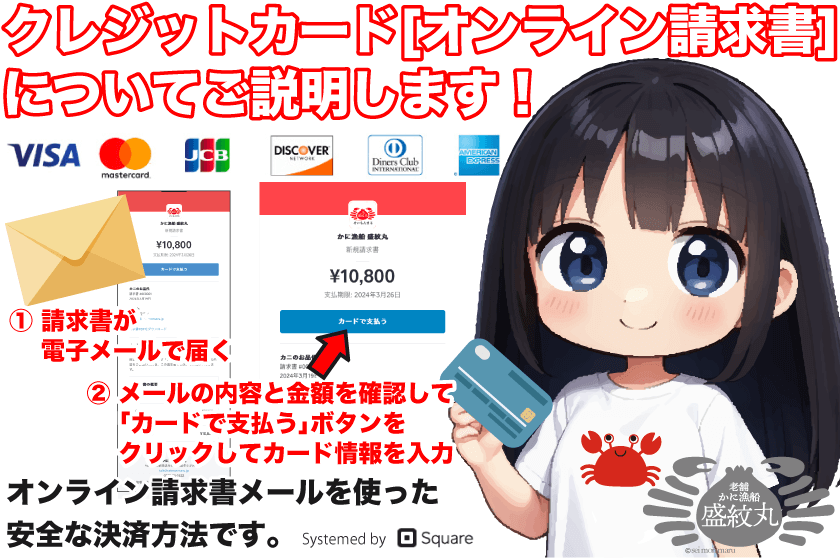 クレジットカード払いはオンライン請求書で
